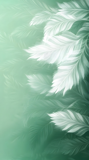 谷雨绿意飘叶意境水墨风节气插画图