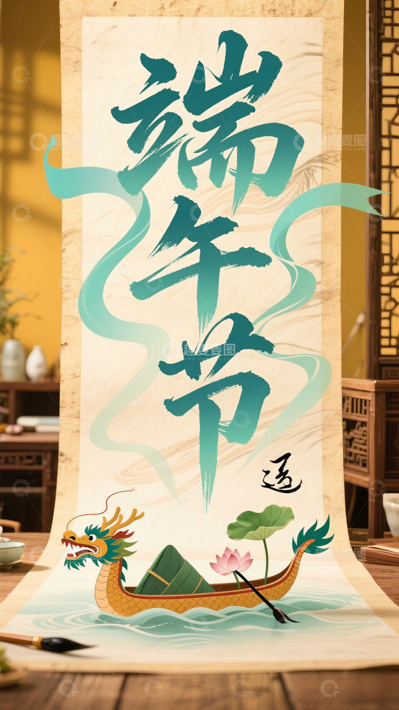 高清大图下载【趣麦麦图】端午节创意海报