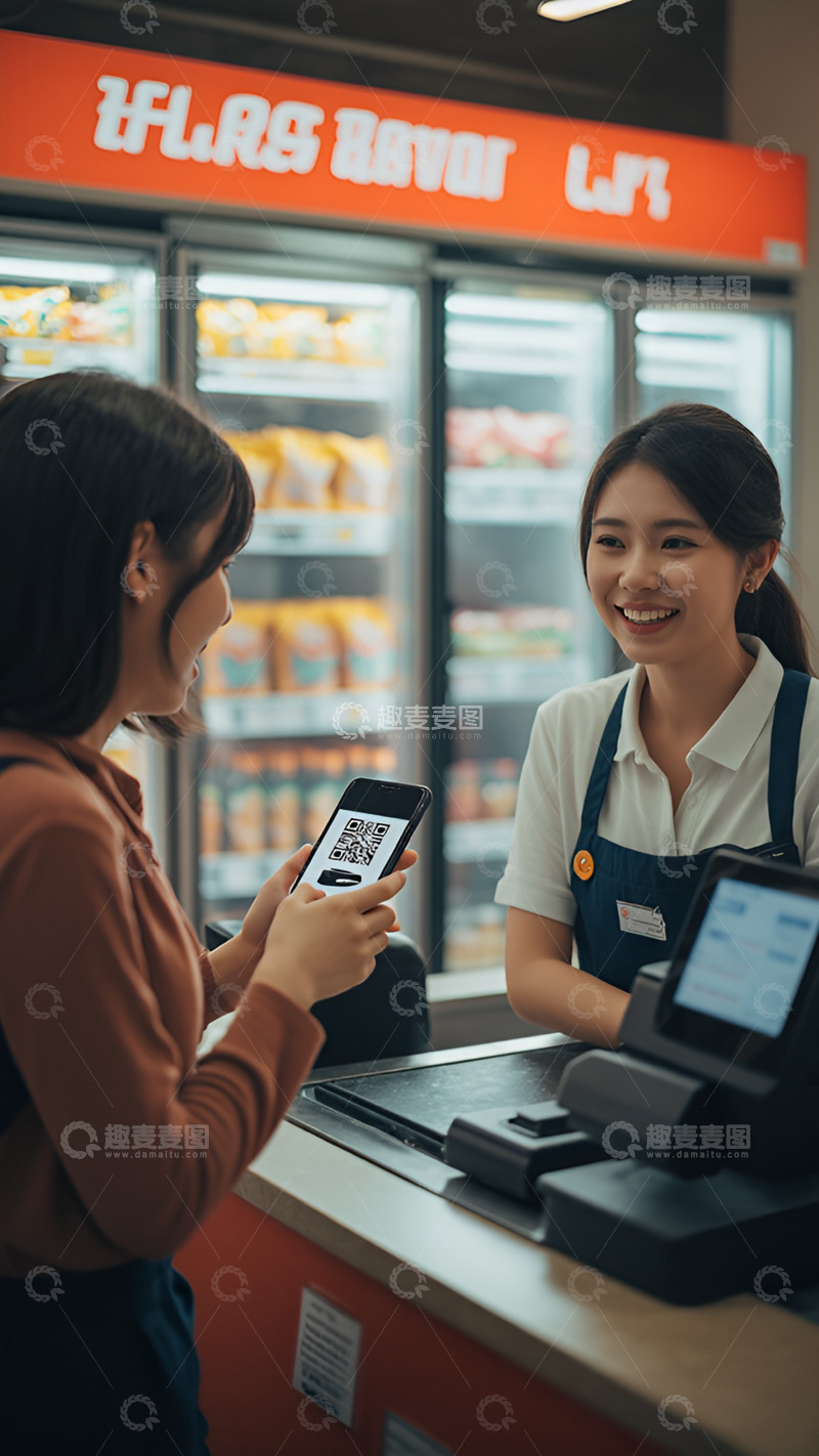 高清大图下载【趣麦麦图】手机扫码支付1