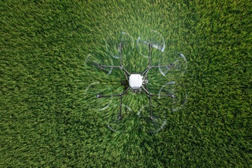 大型无人飞机在农田上空进行施药施肥作业（7）