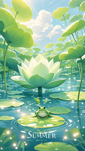 立夏 荷  青蛙  1