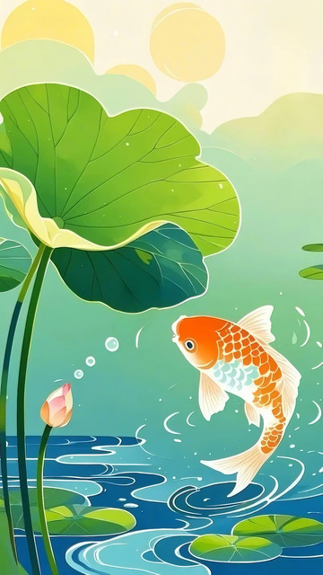 立夏 荷 锦鲤1