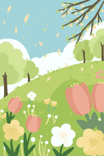 春天绿色植物花朵