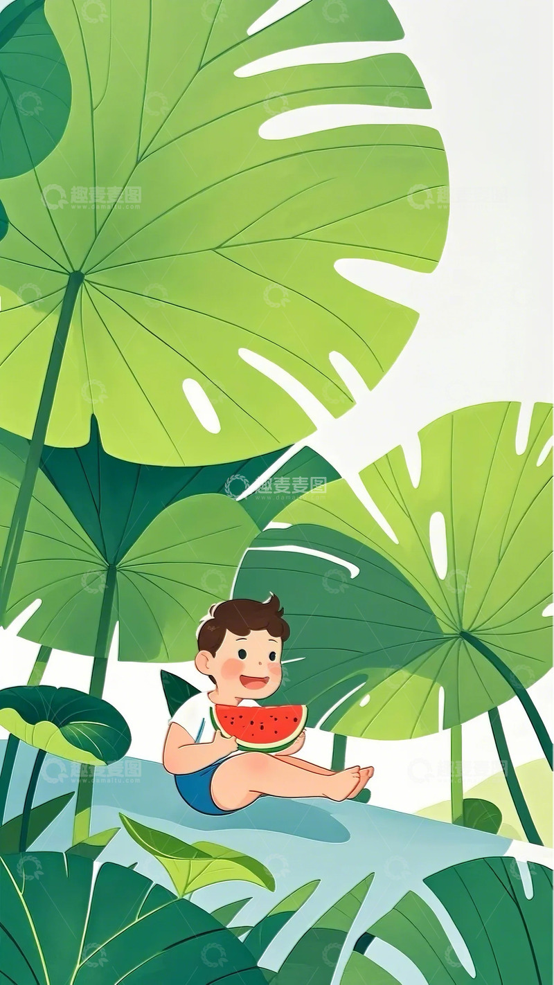 高清大图下载【趣麦麦图】-立夏 西瓜  夏天  