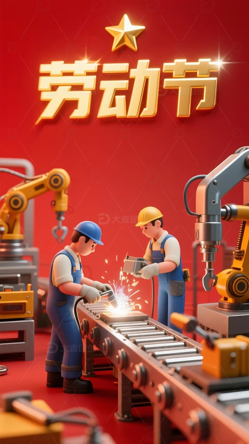 五一劳动节节日海报背景10
