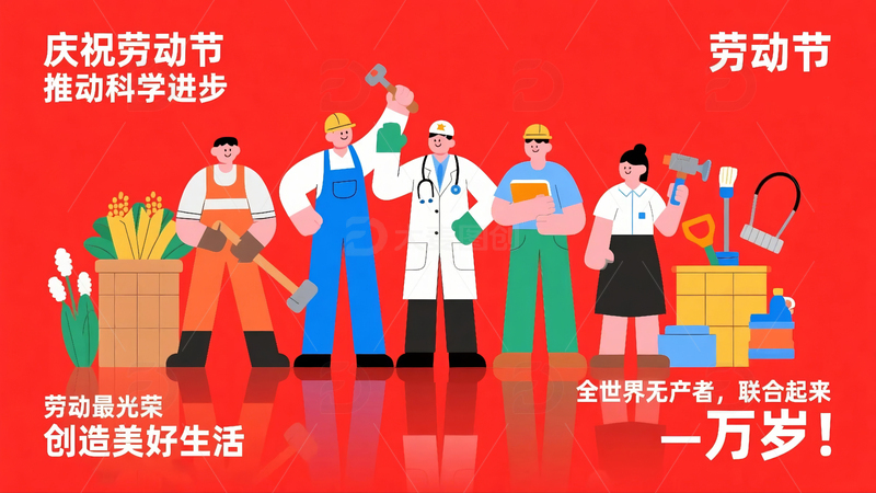 五一劳动节节日海报背景