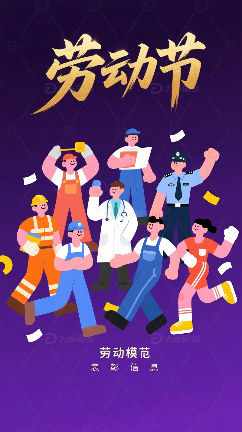 五一劳动节节日海报背景8