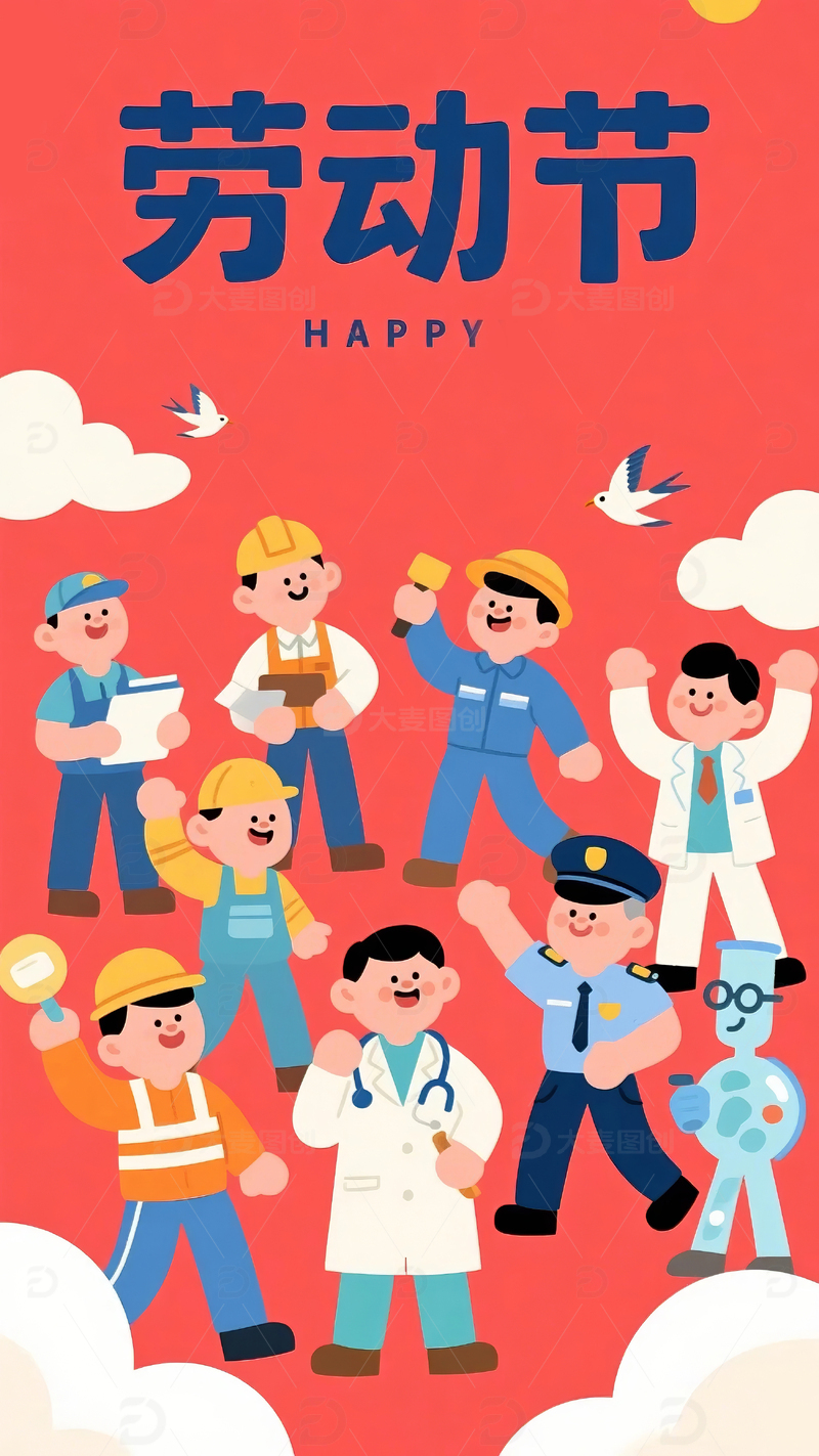 五一劳动节节日海报背景15