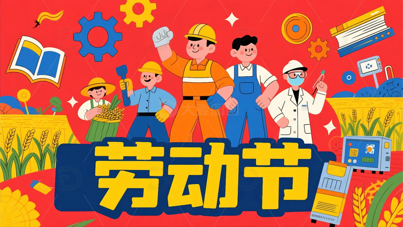 五一劳动节节日海报背景3