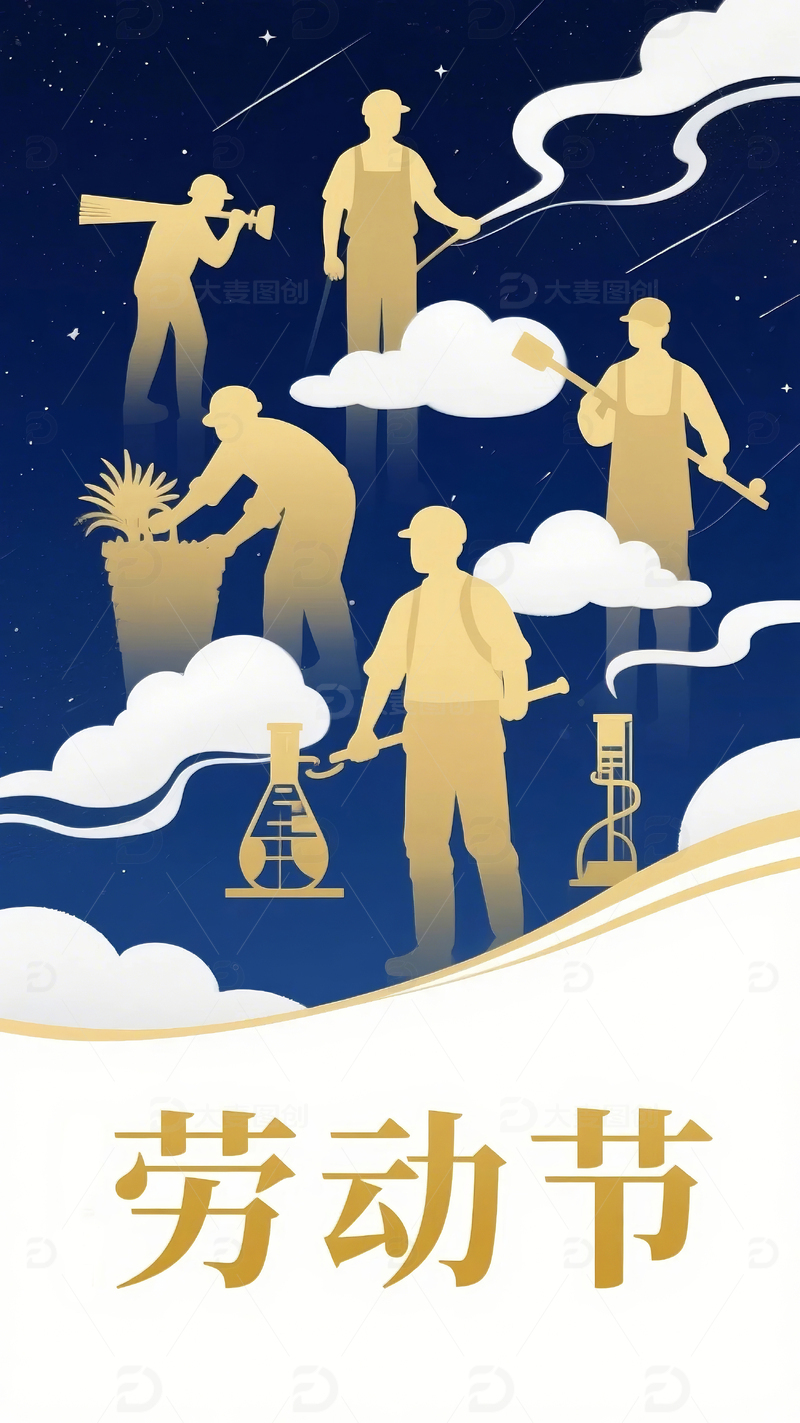五一劳动节节日海报背景9
