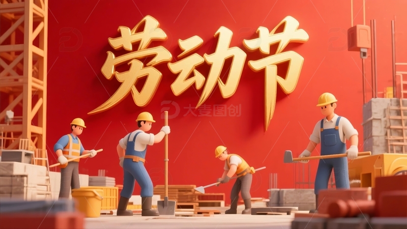 五一劳动节节日海报背景2