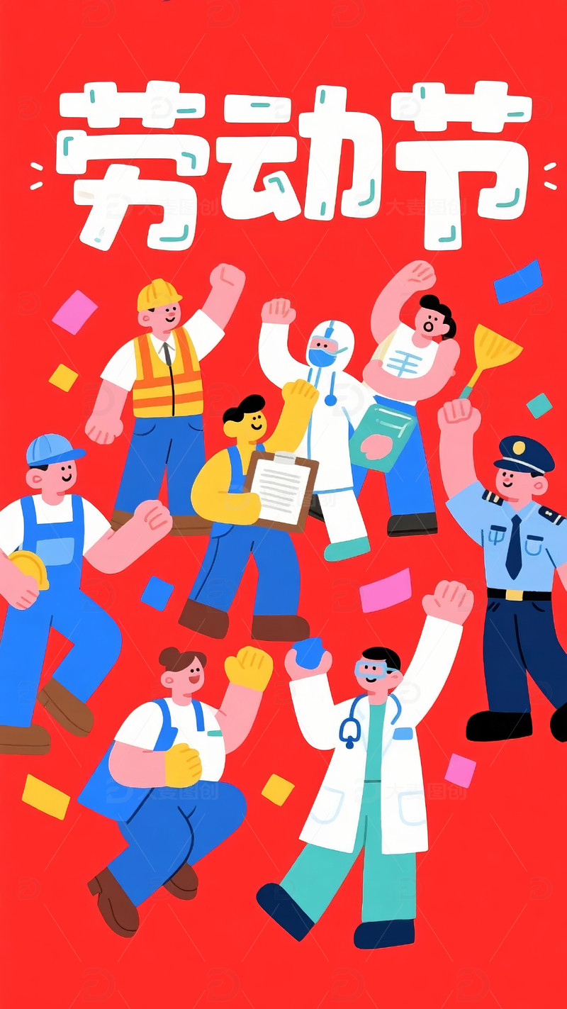五一劳动节节日海报背景11