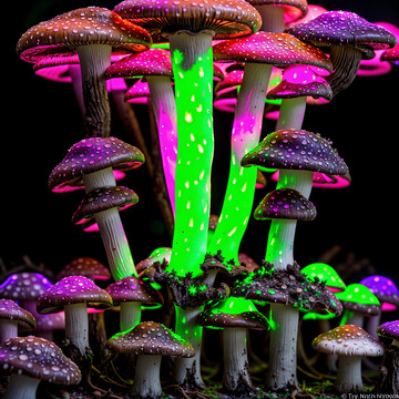超现实的发光蘑菇2
