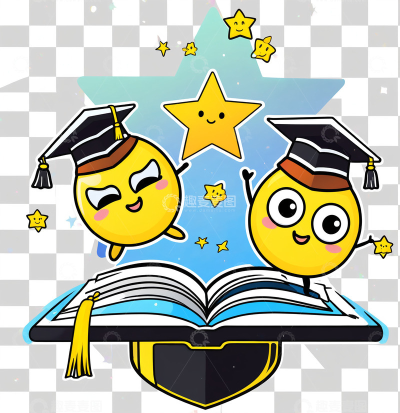 高清大图下载【趣麦麦图】插画学生2