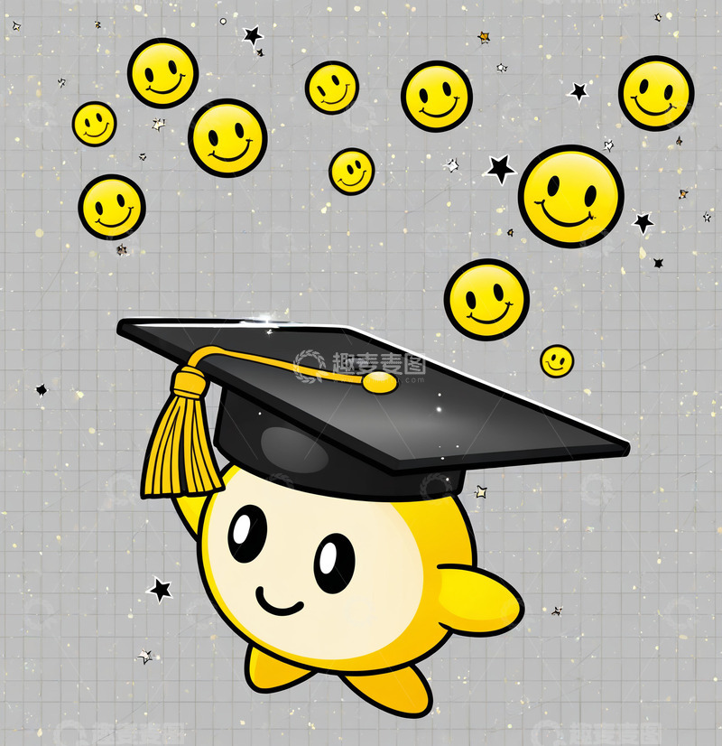 高清大图下载【趣麦麦图】插画学生1