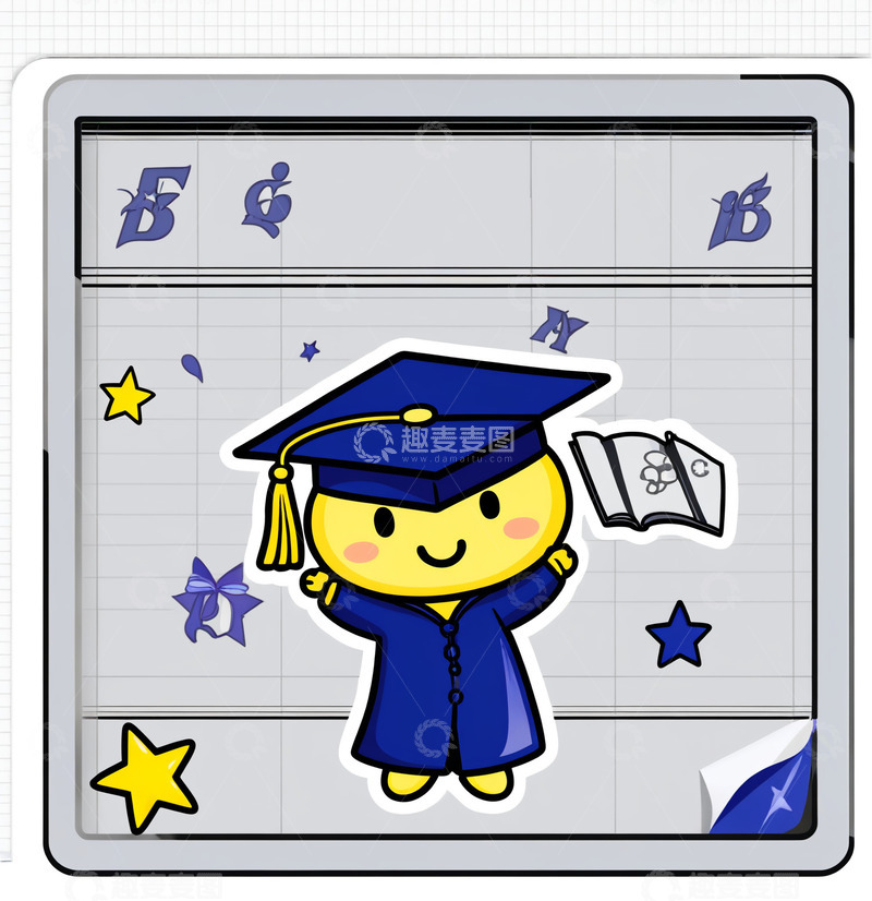 高清大图下载【趣麦麦图】插画学生4
