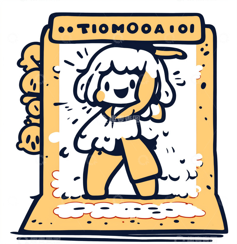 高清大图下载【趣麦麦图】插画学生