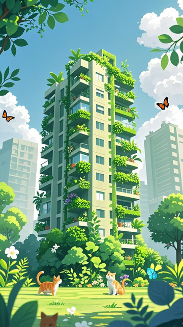 绿色治愈大楼建筑