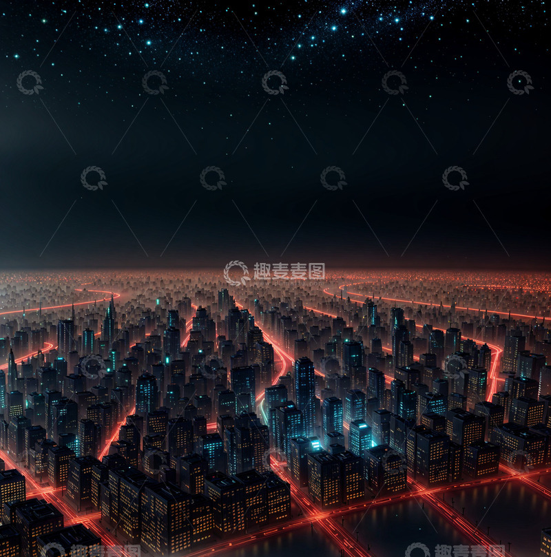 高清大图下载【趣麦麦图】赛博朋克城市12