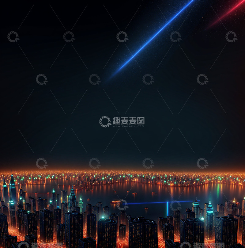 高清大图下载【趣麦麦图】赛博朋克城市10