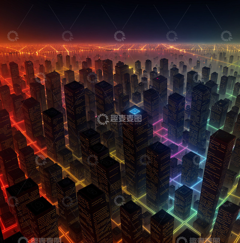 高清大图下载【趣麦麦图】赛博朋克城市4