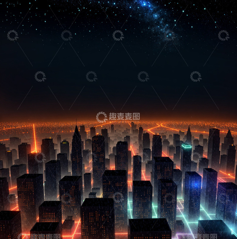 高清大图下载【趣麦麦图】赛博朋克城市2
