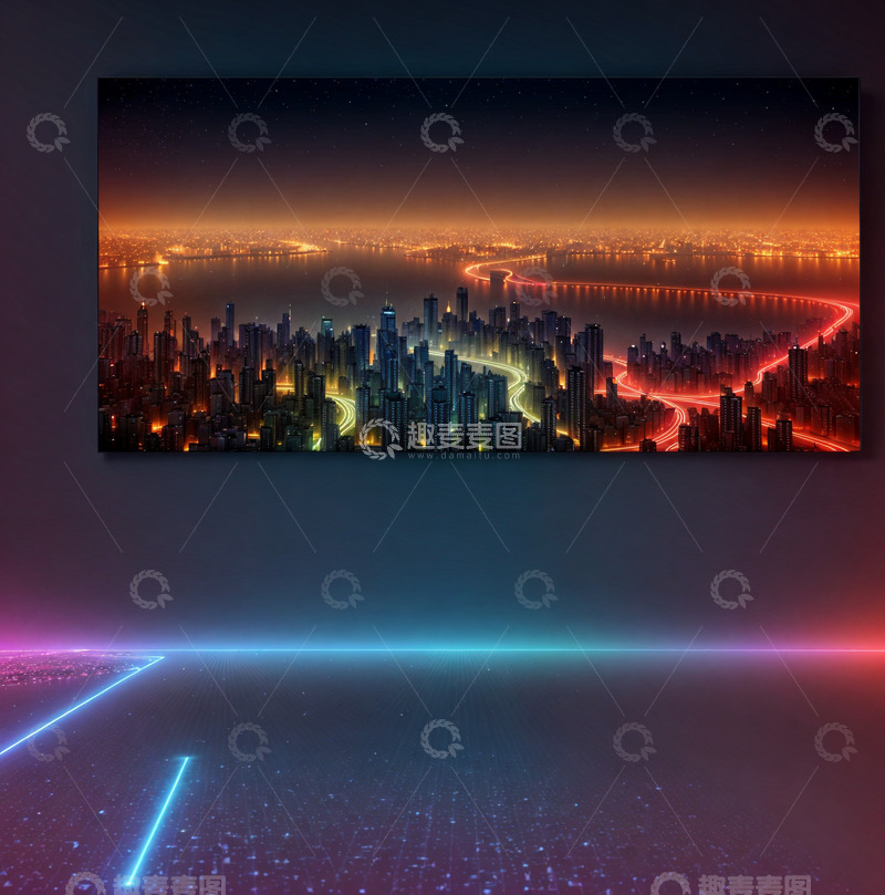 高清大图下载【趣麦麦图】赛博朋克城市18