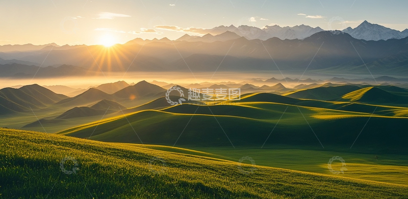 高清大图下载【趣麦麦图】云雾山川草原风光45