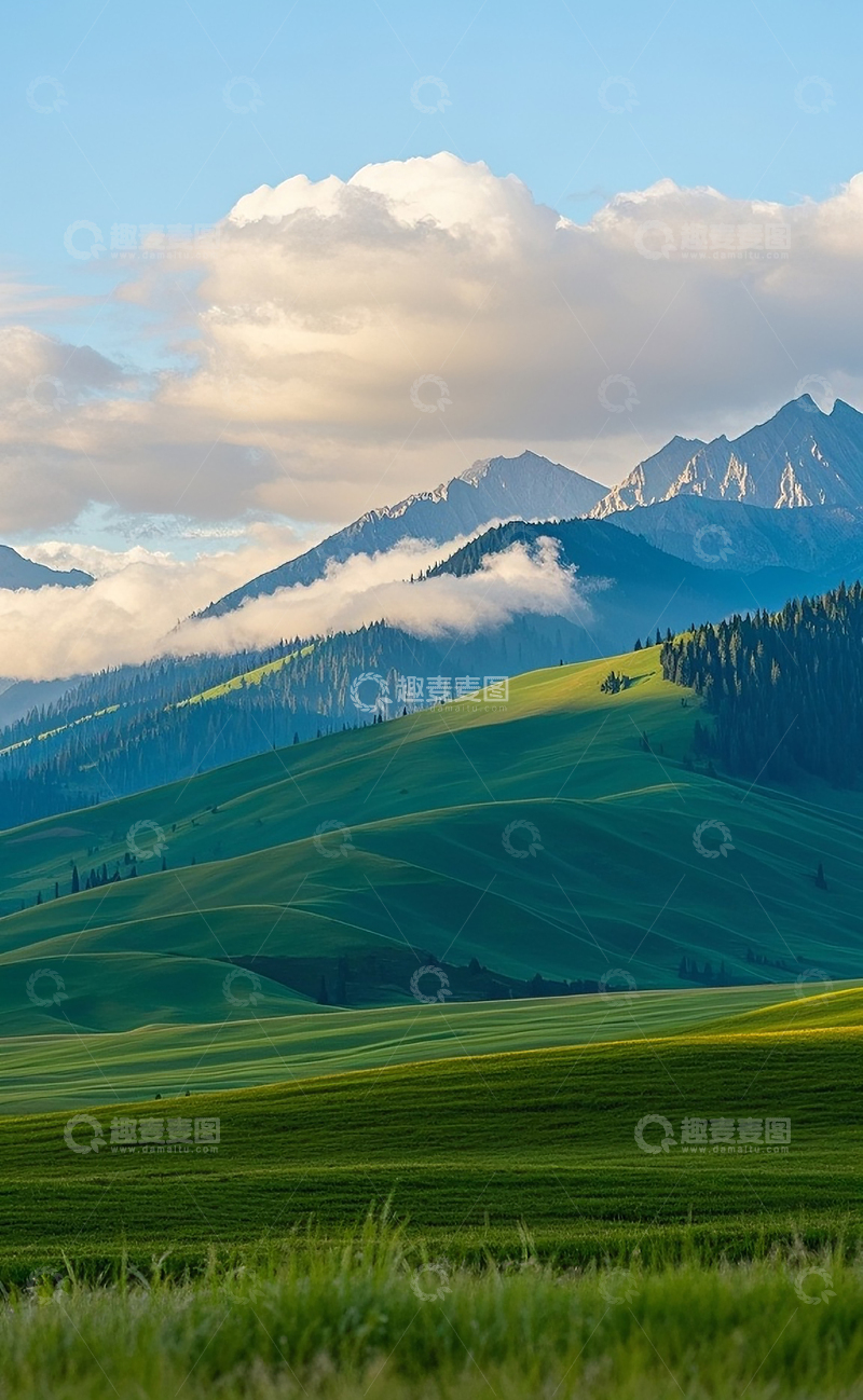 高清大图下载【趣麦麦图】云雾山川草原风光31