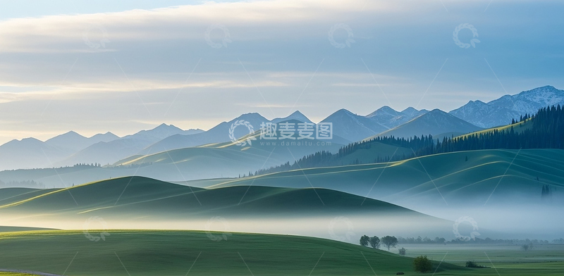 高清大图下载【趣麦麦图】云雾山川草原风光28