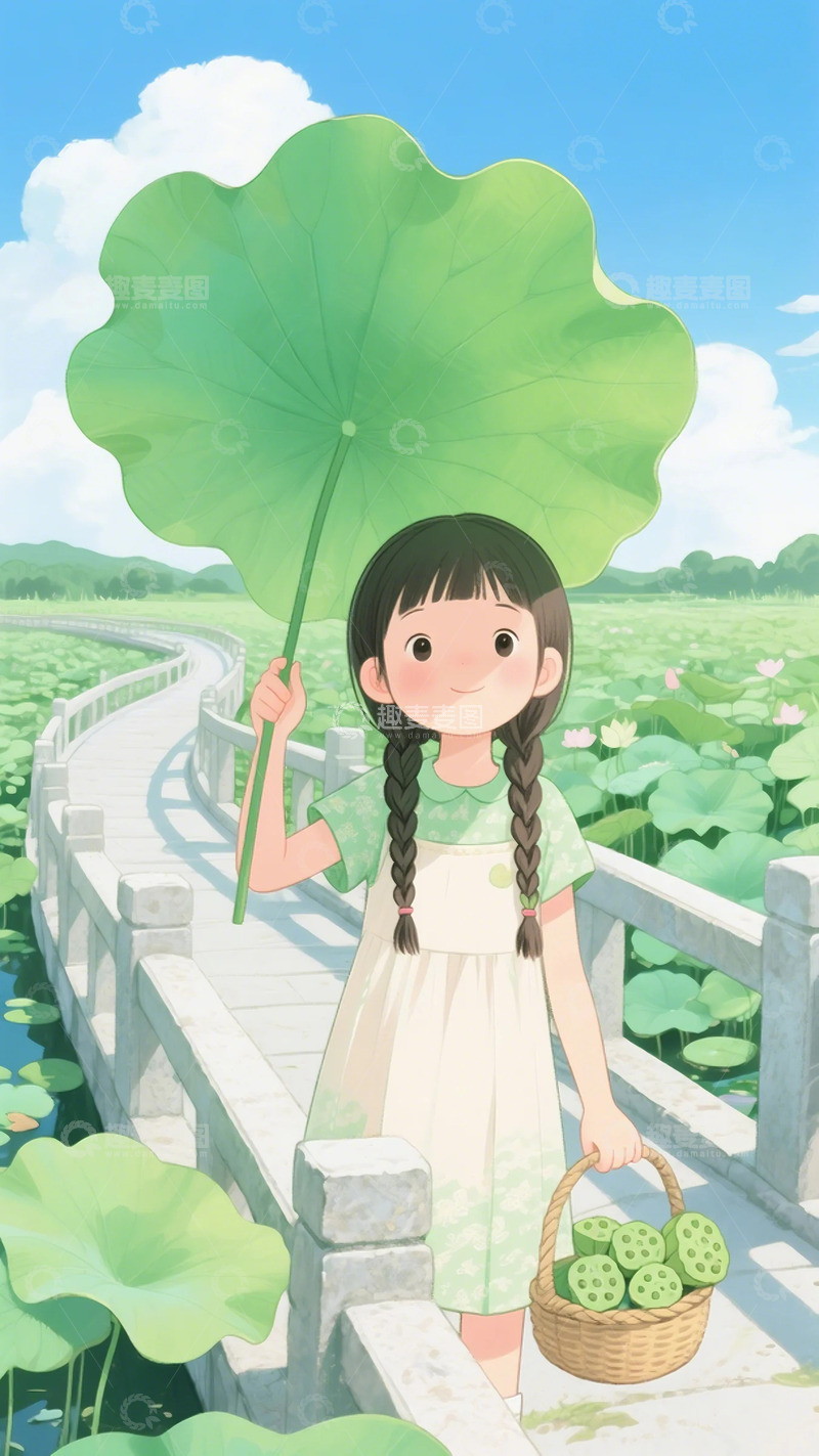 高清大图下载【趣麦麦图】夏天 荷  采莲 