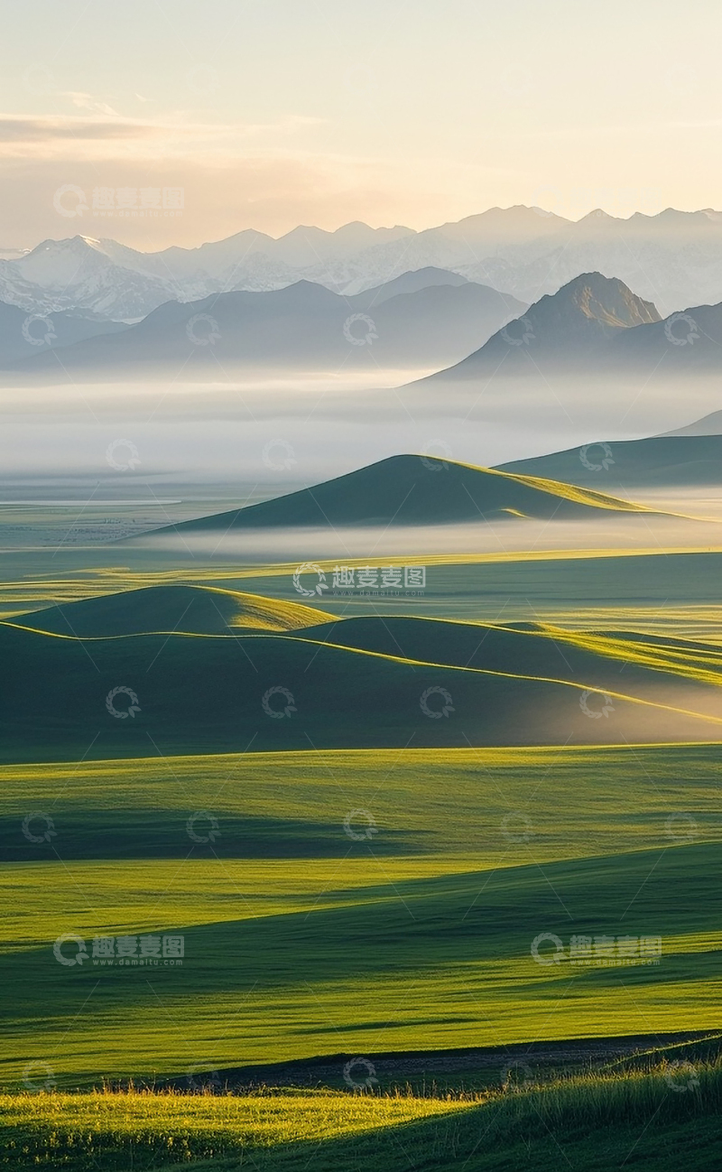 高清大图下载【趣麦麦图】云雾山川草原风光17