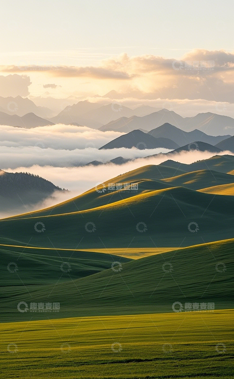 高清大图下载【趣麦麦图】云雾山川草原风光2