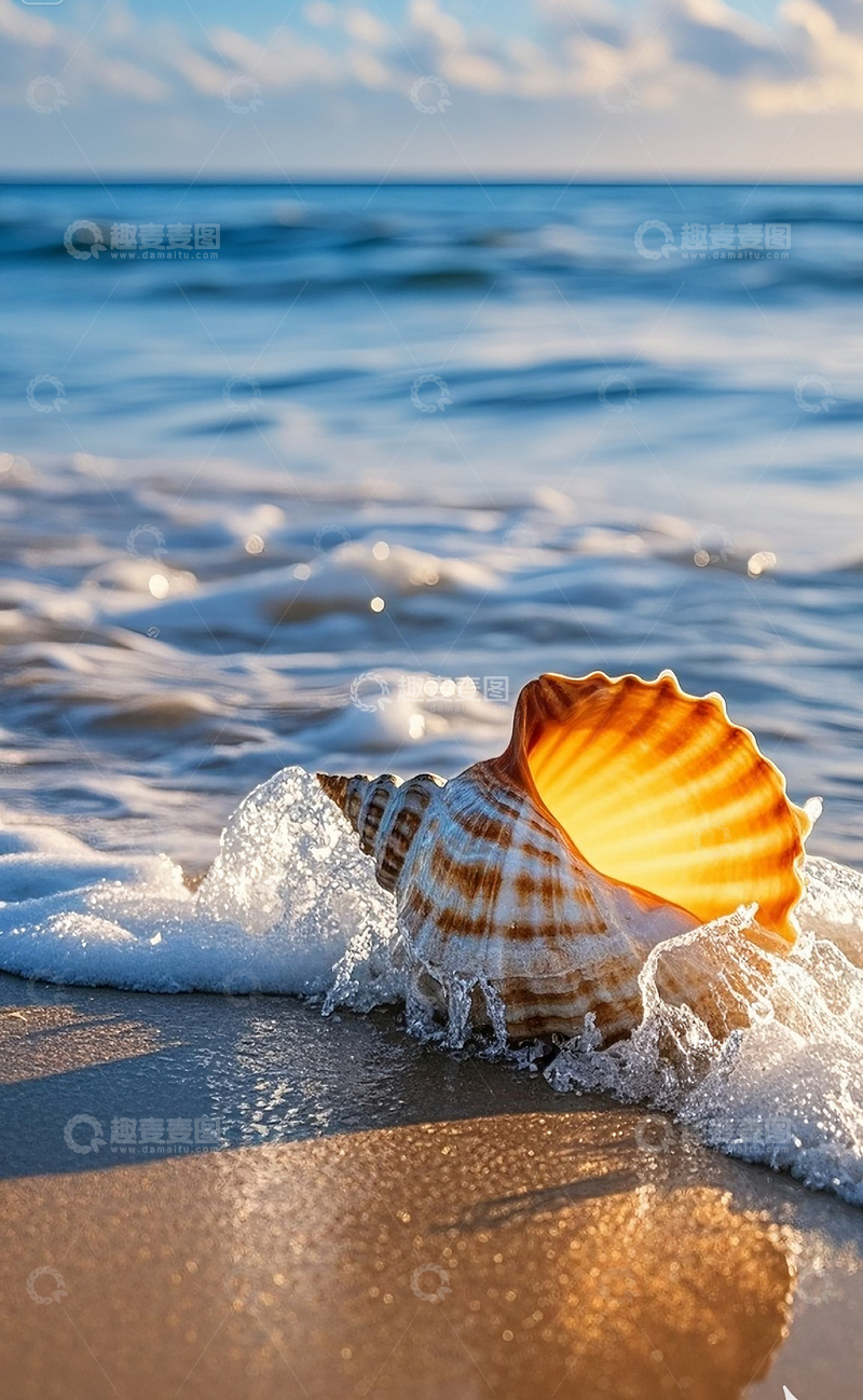 高清大图下载【趣麦麦图】海边的贝壳