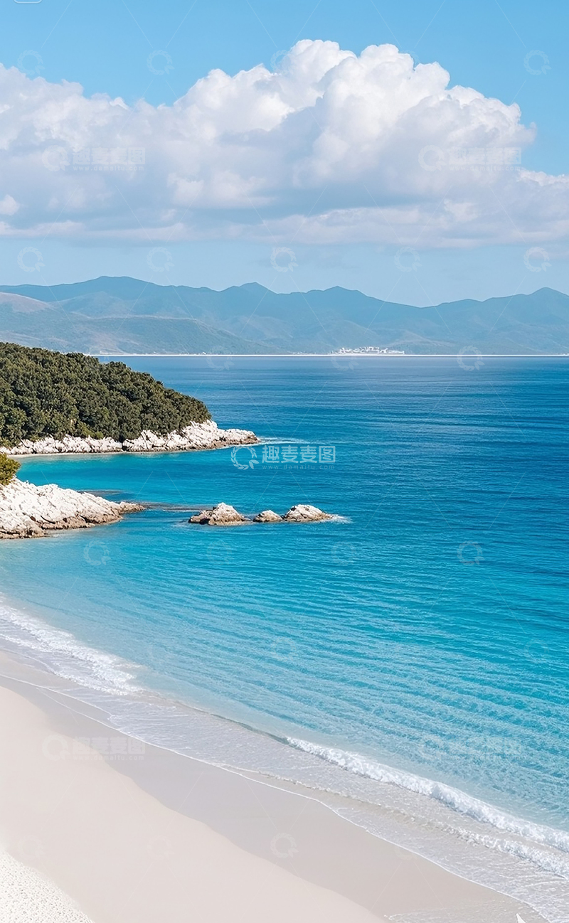 高清大图下载【趣麦麦图】沙滩海浪4