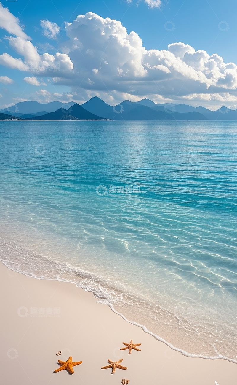 高清大图下载【趣麦麦图】沙滩海浪2