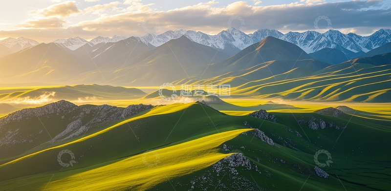 高清大图下载【趣麦麦图】云雾山川草原风光11