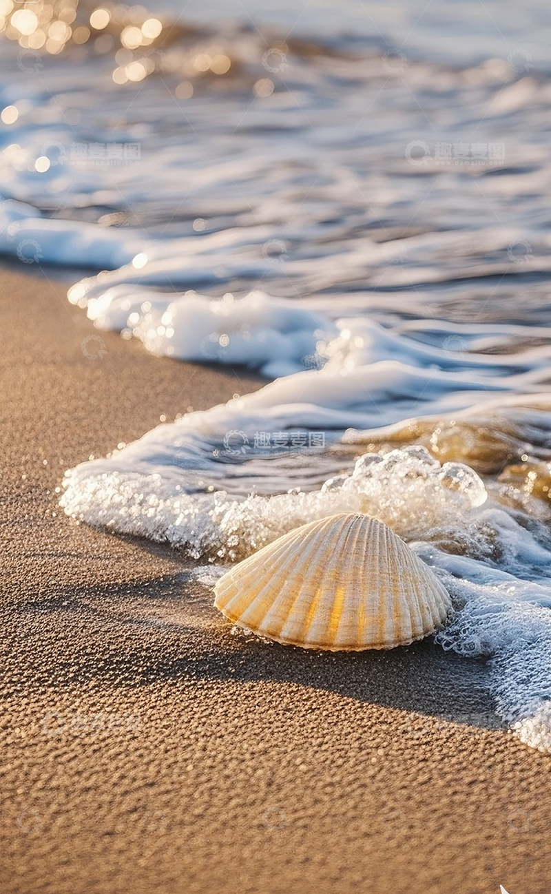 高清大图下载【趣麦麦图】海边的贝壳1