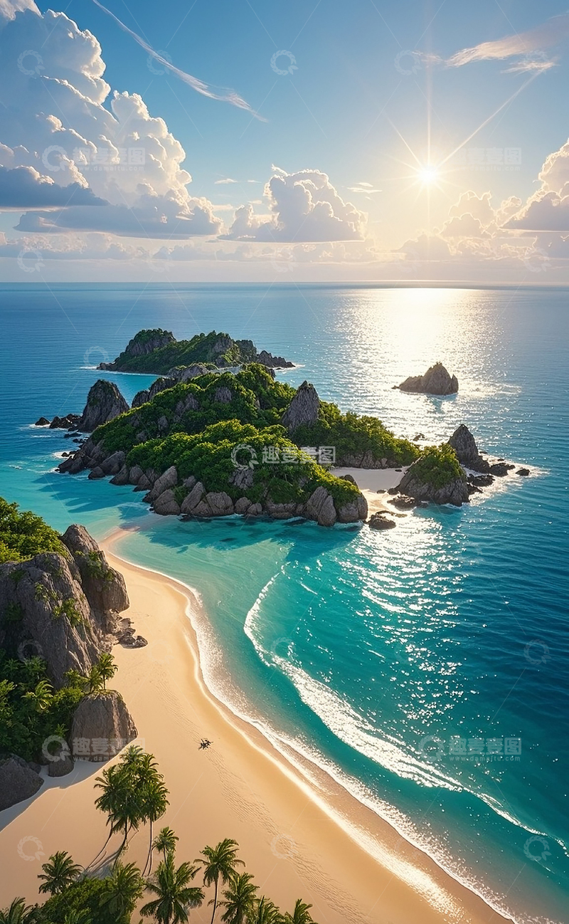 高清大图下载【趣麦麦图】海上小岛1