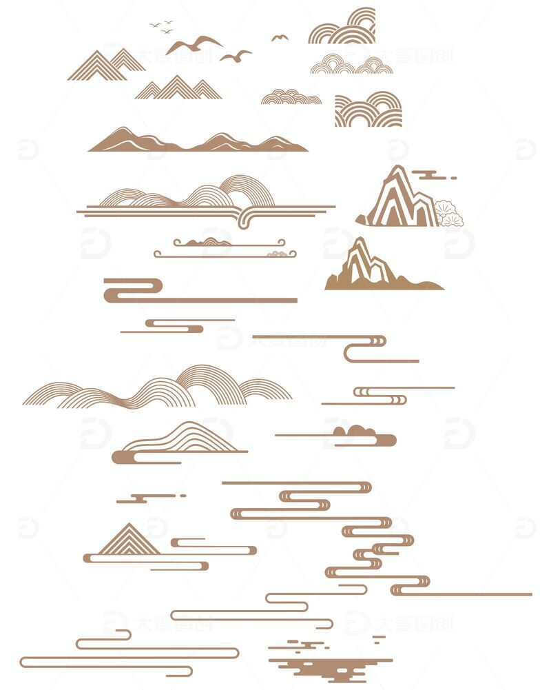 各种浮云,山形，小山