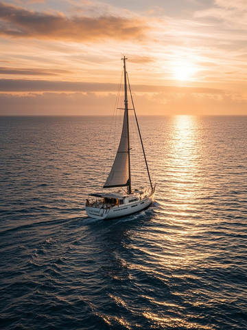 帆船行驶在海面上3