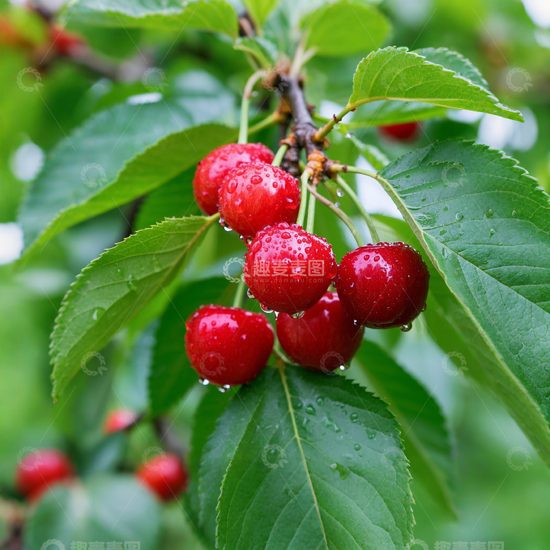 高清大图下载【趣麦麦图】树上的红樱桃