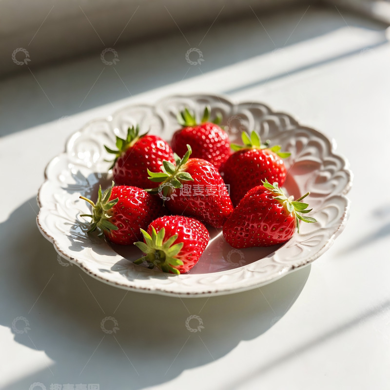 高清大图下载【趣麦麦图】一碟洗过的草莓