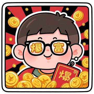 卡通暴富 男孩头像