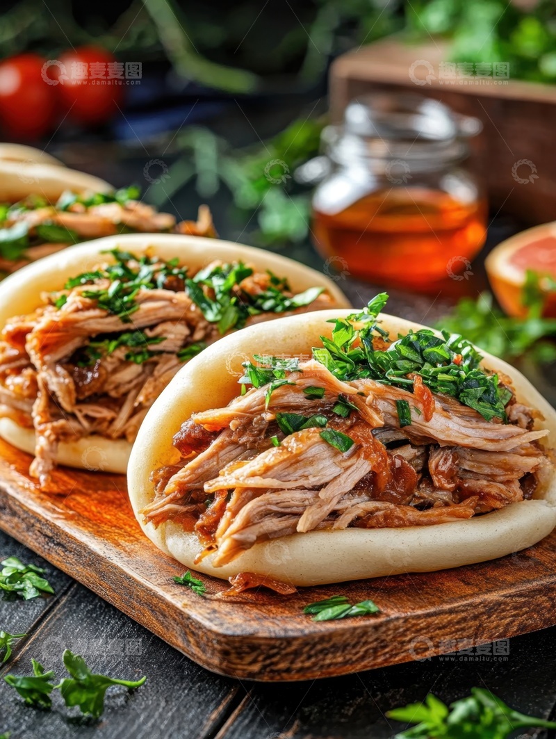 高清大图下载【趣麦麦图】美味的肉夹馍1
