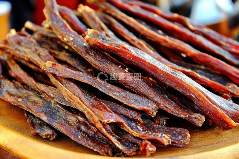 高清大图下载【趣麦麦图】一堆美味的牛肉干