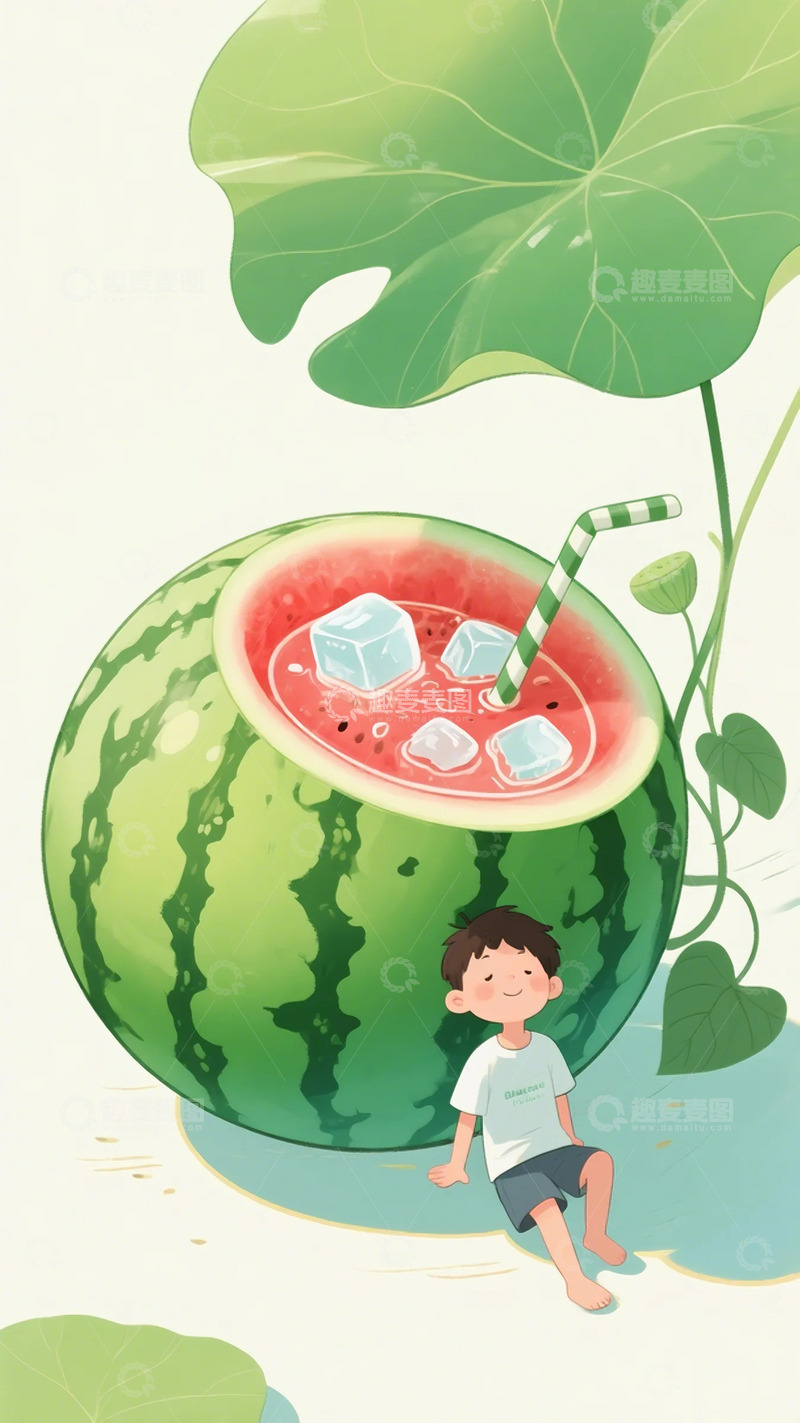 高清大图下载【趣麦麦图】夏天 西瓜 立夏 8
