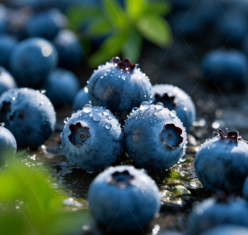 香气诱人的蓝莓果