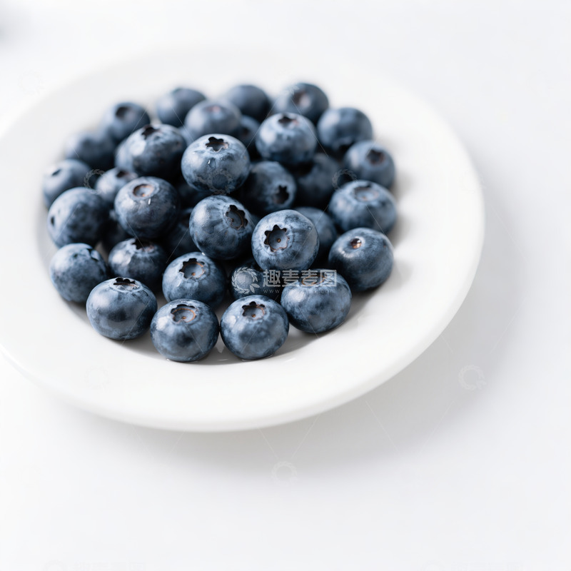 高清大图下载【趣麦麦图】蓝莓静物盘子