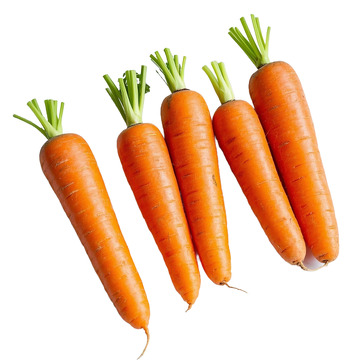 胡萝卜成组橙色呈现图